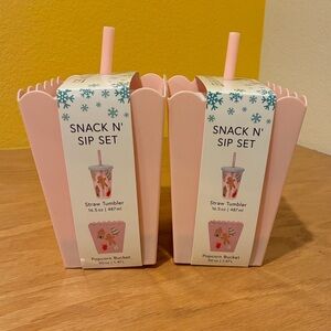 Target Bullseye Playground Pink Christmas Snack N' Sip Set- Set of 2